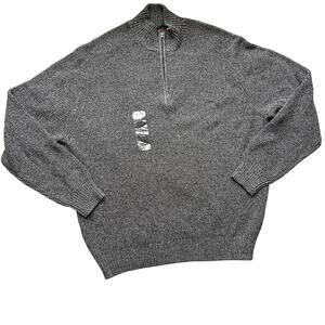 Izod Heather Grey Quarter Zip Sweater Size XXL